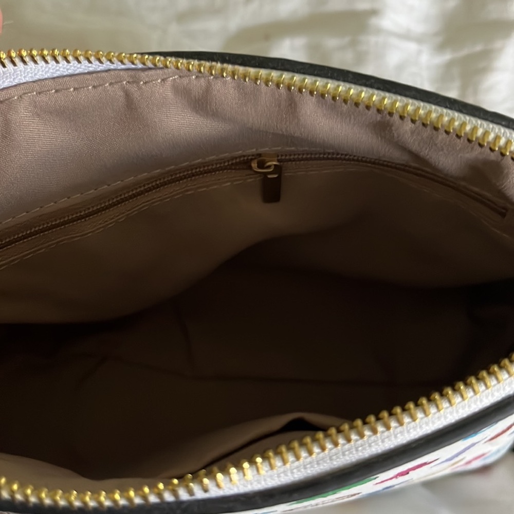 Multicolor Faux Leather Handbag - image 5